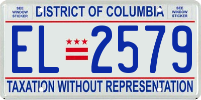 DC license plate EL2579