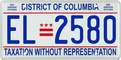 DC license plate EL2580