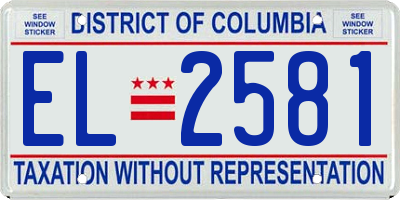 DC license plate EL2581