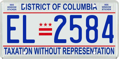 DC license plate EL2584