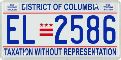 DC license plate EL2586