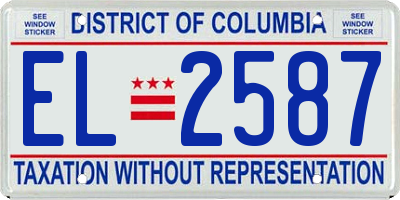 DC license plate EL2587