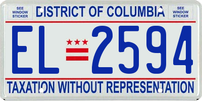 DC license plate EL2594