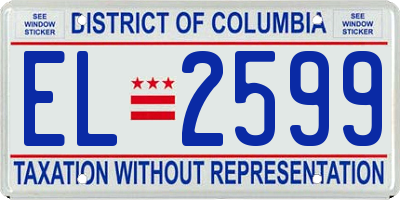 DC license plate EL2599