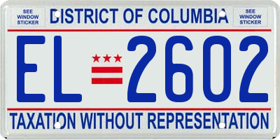 DC license plate EL2602