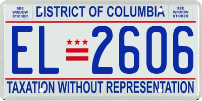 DC license plate EL2606