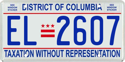 DC license plate EL2607