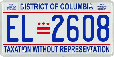 DC license plate EL2608
