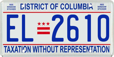 DC license plate EL2610