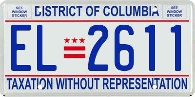 DC license plate EL2611