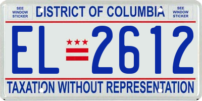 DC license plate EL2612