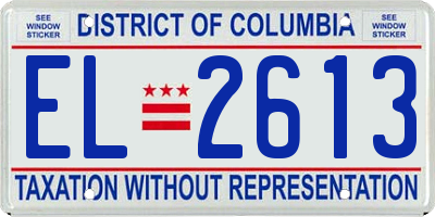 DC license plate EL2613