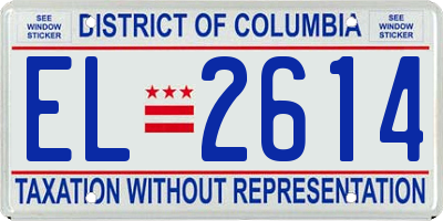 DC license plate EL2614