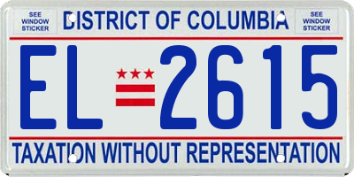 DC license plate EL2615