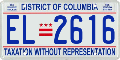 DC license plate EL2616