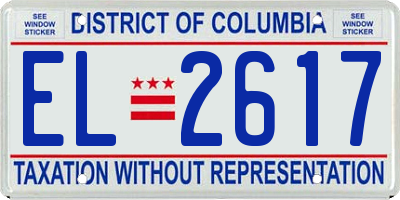 DC license plate EL2617