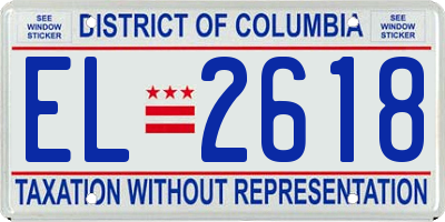 DC license plate EL2618