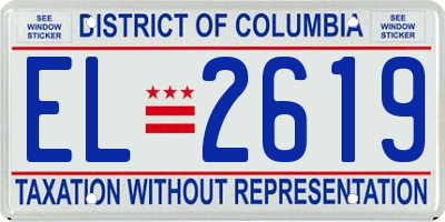 DC license plate EL2619