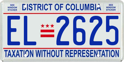 DC license plate EL2625