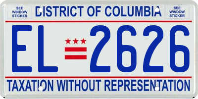 DC license plate EL2626