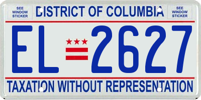 DC license plate EL2627