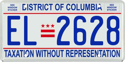 DC license plate EL2628