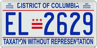 DC license plate EL2629