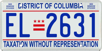 DC license plate EL2631