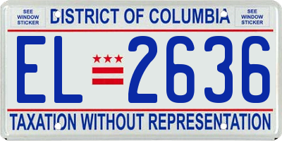 DC license plate EL2636