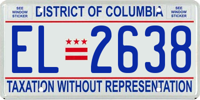 DC license plate EL2638