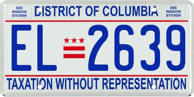 DC license plate EL2639