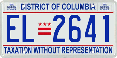 DC license plate EL2641