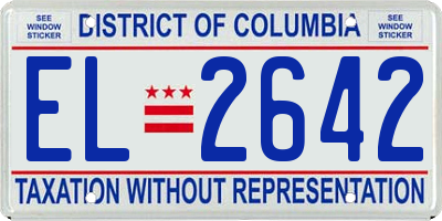 DC license plate EL2642