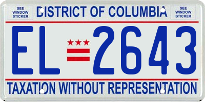 DC license plate EL2643