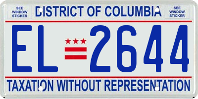 DC license plate EL2644