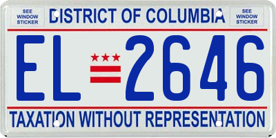 DC license plate EL2646