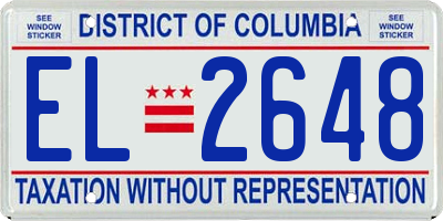 DC license plate EL2648