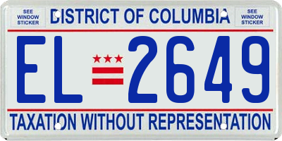 DC license plate EL2649