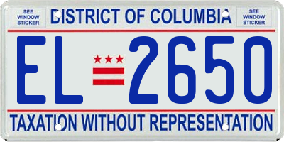 DC license plate EL2650