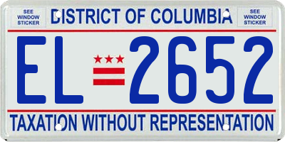 DC license plate EL2652