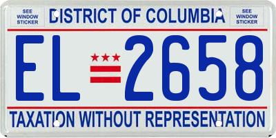 DC license plate EL2658