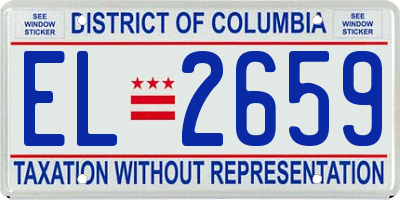 DC license plate EL2659