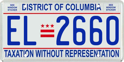 DC license plate EL2660