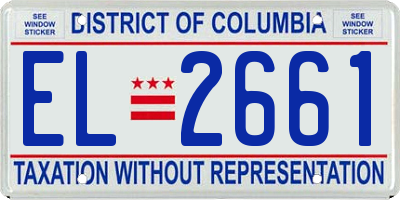 DC license plate EL2661