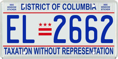 DC license plate EL2662