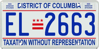 DC license plate EL2663