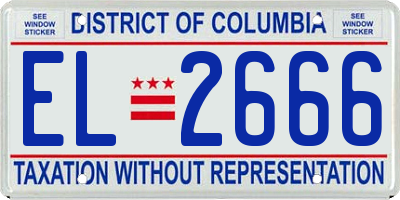 DC license plate EL2666