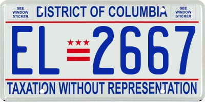 DC license plate EL2667