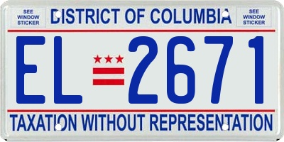 DC license plate EL2671