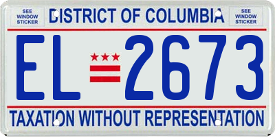 DC license plate EL2673
